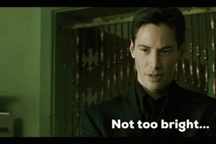 Not Too Bright The Matrix Oracle GIF