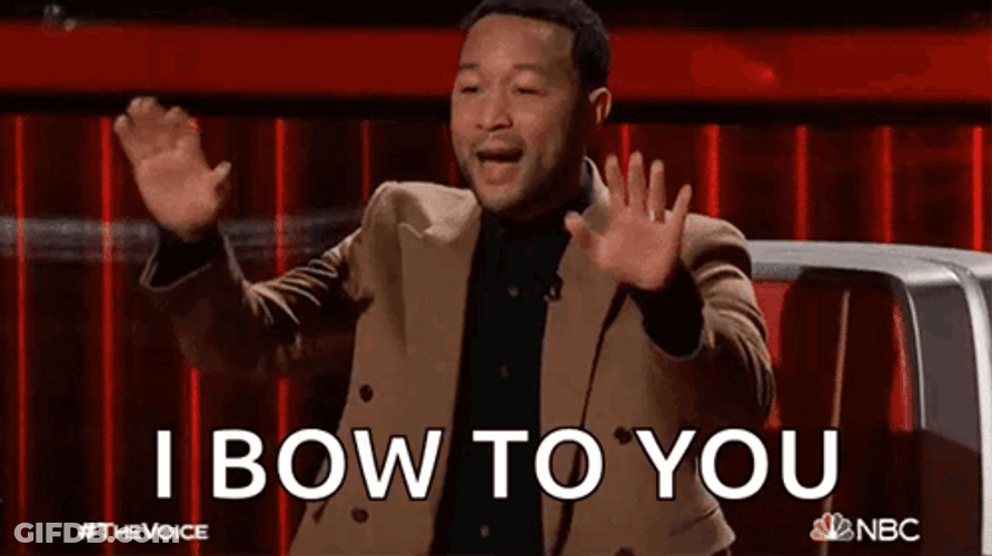 Not Worthy John Legend I Bow To You GIF