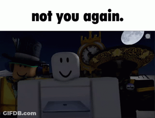 Not You Again Smiley Face Poster GIF