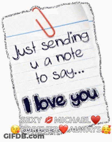 Note Saying I Love You GIF
