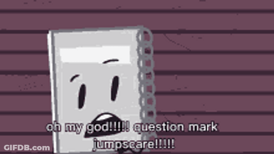 Notebook Jump Scare Seeing Question Mark GIF