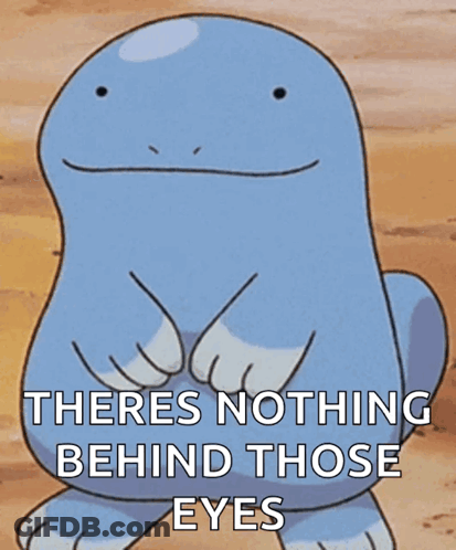Nothing Behind Those Eyes Cartoon Character GIF