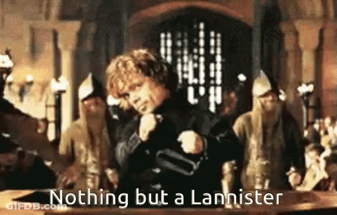 Nothing But A Lannister Is Written On A Picture Of A Man GIF