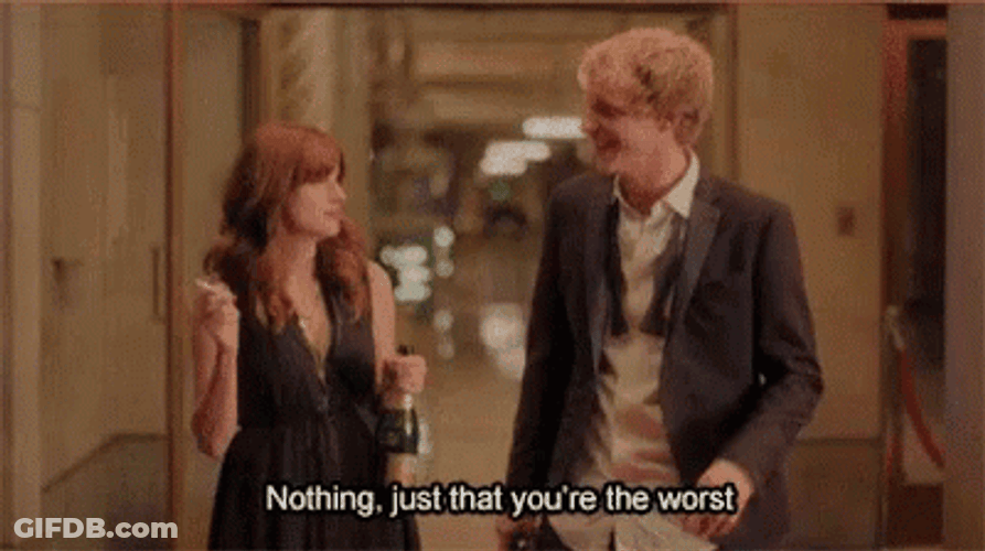 Nothing You're The Worst Jimmy Gretchen GIF