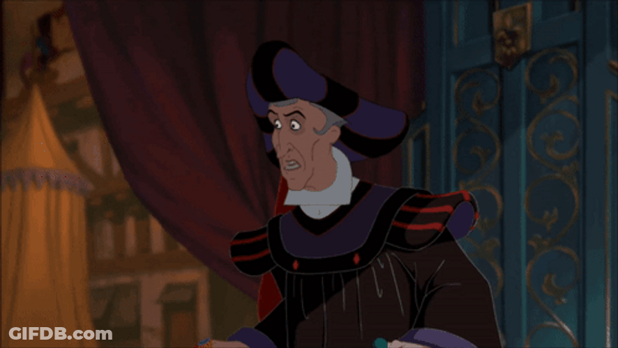 Notre Dame Claude Frollo Looks Out The Window GIF