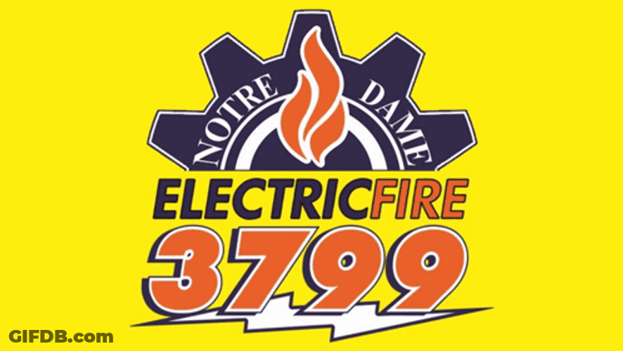 Notre Dame Electric Fire GIF