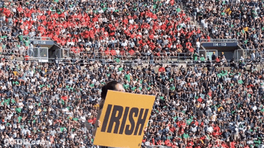Notre Dame Irish Sign GIF