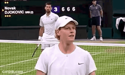 Novak Djokovic Playing Tennis Score 3-6 GIF