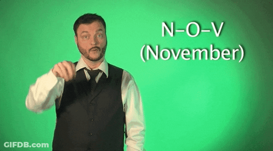 November American Sign Language Robert GIF