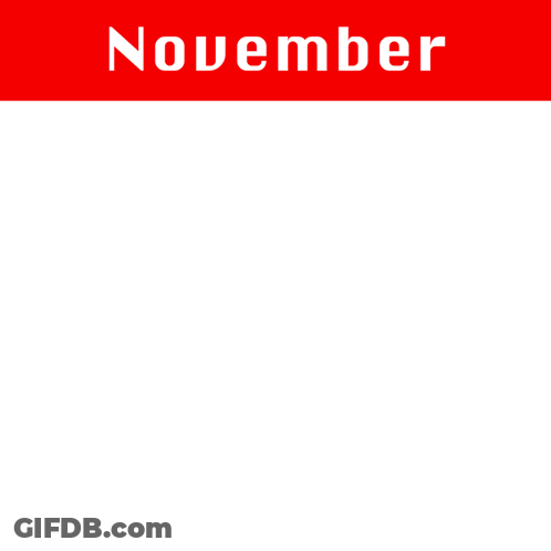 November Calendar With Pink Square GIF