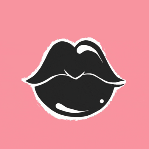 November Kiss Black Lips Love Animated Art GIF