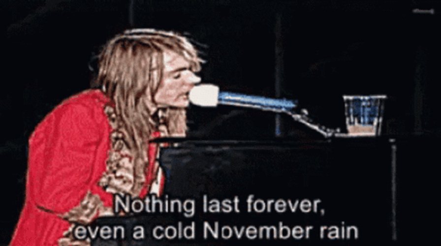 November Rain Song Guns N’ Roses Singing Piano GIF