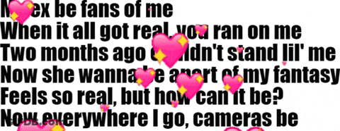 Now Everywhere I Go Cameras Be With Pink Hearts GIF