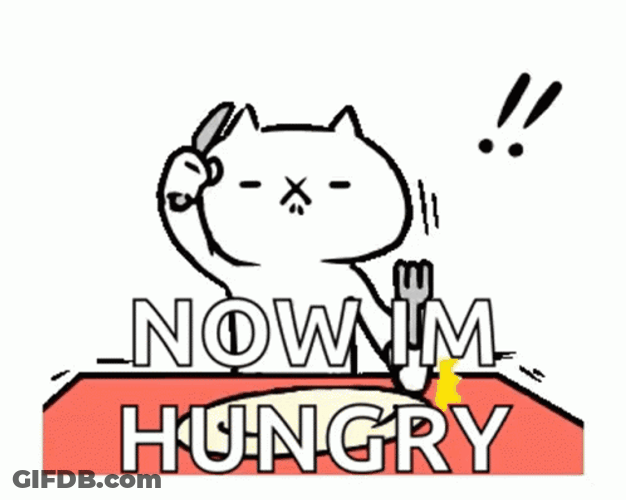 Now I'm Hungry Cute Sticker GIF