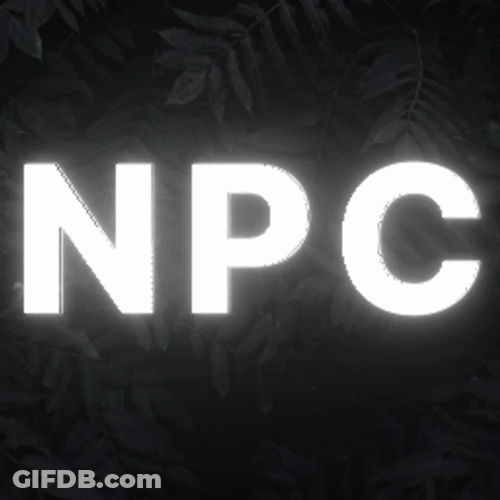 Npc Glitchy Logo Text Design GIF
