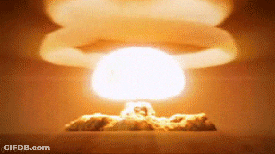 Nuclear Bomb Explosion Green Screen GIF