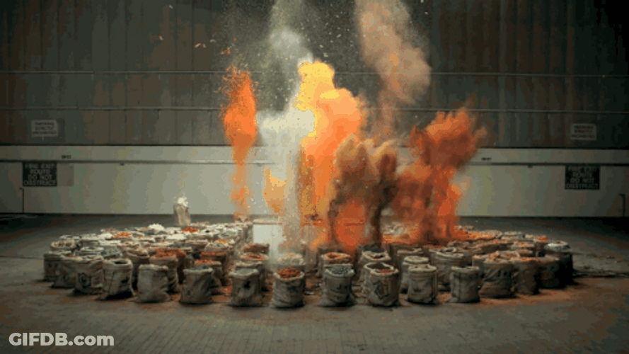 Nuclear Explosion Colorful Spice GIF