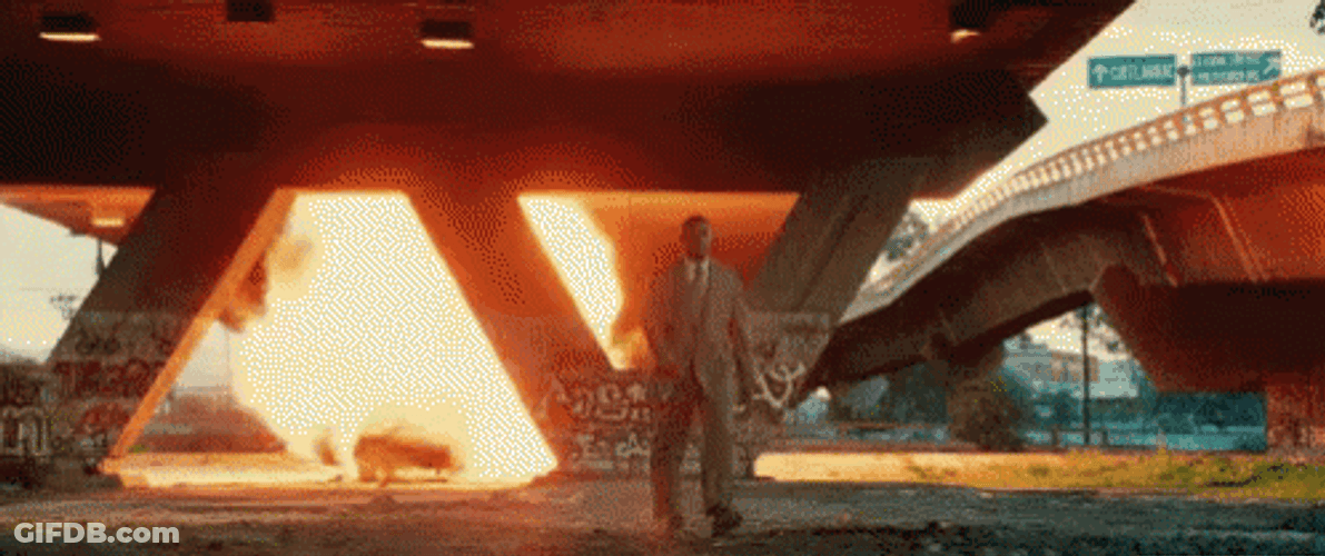 Nuclear Explosion Man On Fire GIF