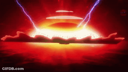 Nuclear Explosion With Lightning Strikes GIF