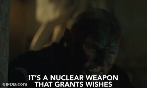 Nuclear Weapon Granting Wishes On Screen GIF