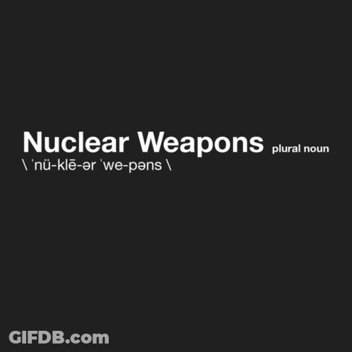 Nuclear Weapons On Black Background GIF