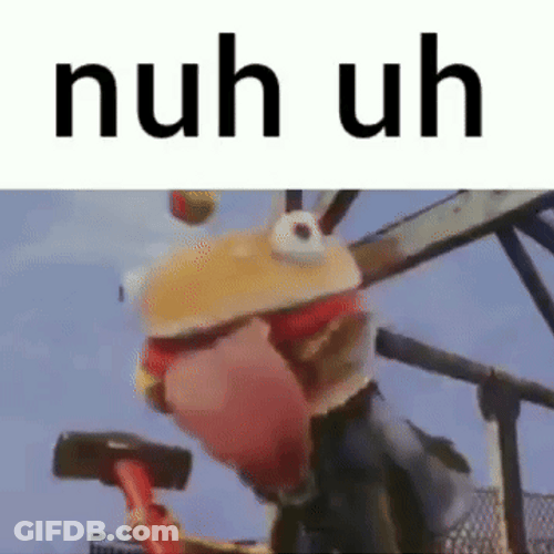 Nuh Uh Head Shake Burger GIF