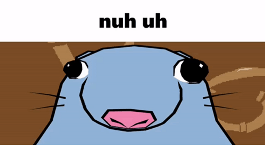 Nuh Uh Rat Cartoon GIF