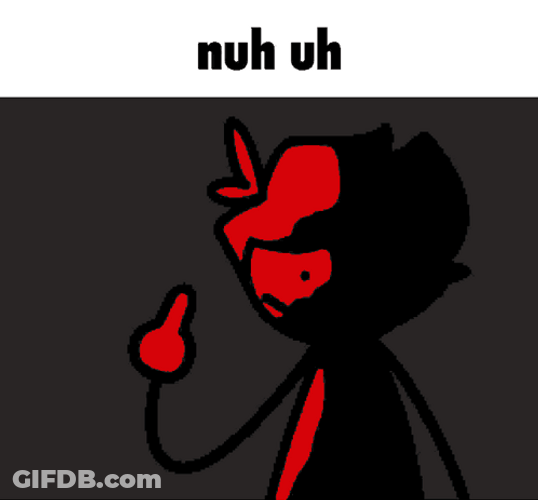 Nuh Uh Red Boy Avatar GIF