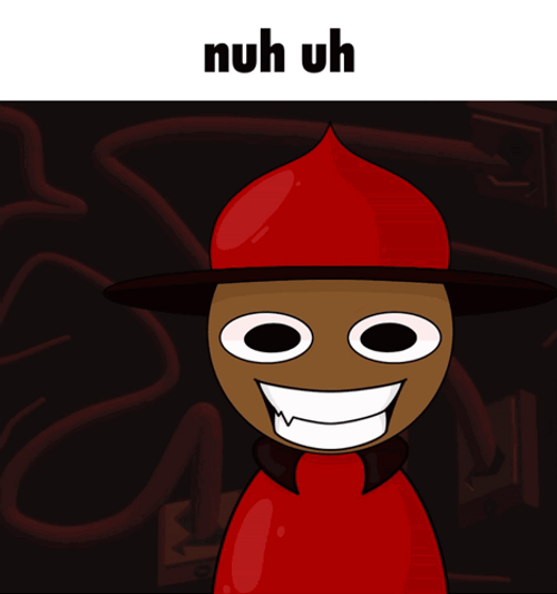 Nuh Uh Red Cap Red Shirt Boy GIF