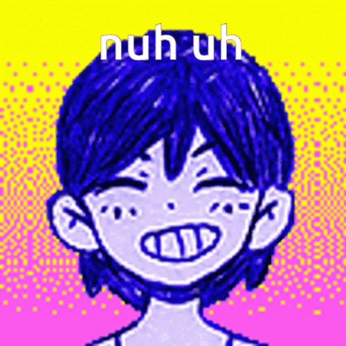 Nuh Uh Smiling CartoonBoy GIF