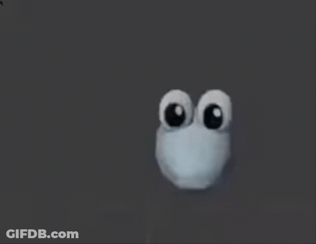 Nuh Uh White Frog Face GIF