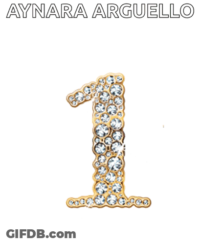 Number 1 Surrounded By Flames Aynara Arguello GIF