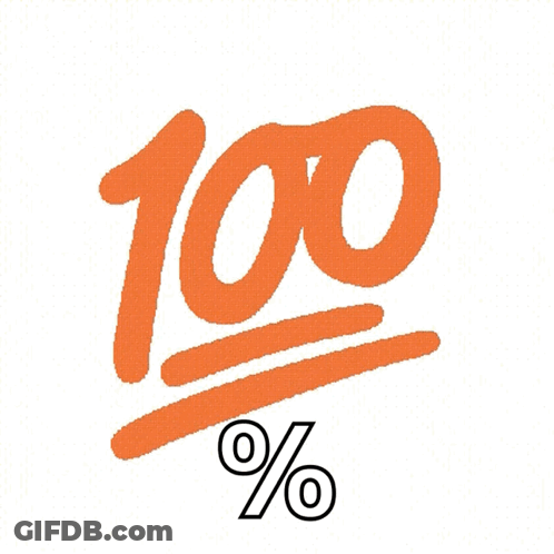 Number 100 And Percent Symbol GIF