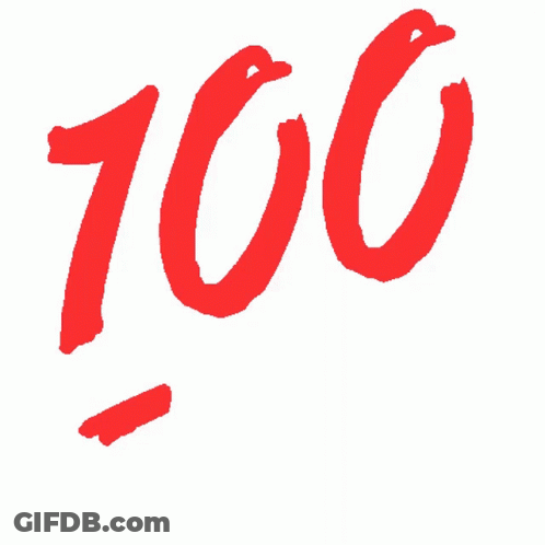 Number 100 In Red GIF
