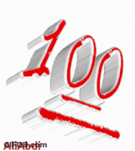 Number 100 With Aliabdi Underneath GIF