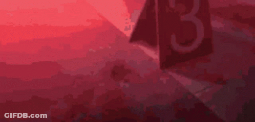 Number 3 On Red Background GIF