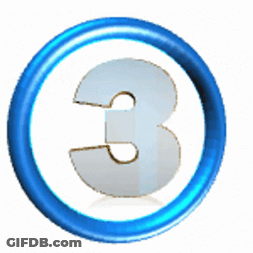 Number 3 Spinning Ring Animation GIF