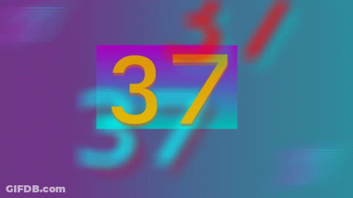Number 37 In Colorful Box GIF