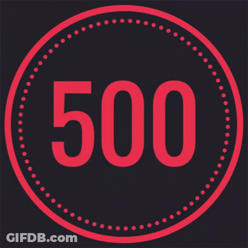 Number 500 In Red Circle GIF