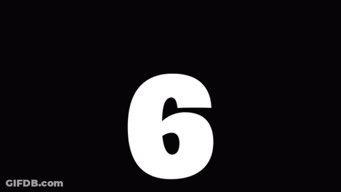 Number 67 White Letters Black Background GIF