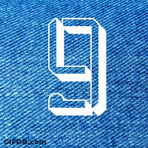 Number 9 On Blue Background GIF