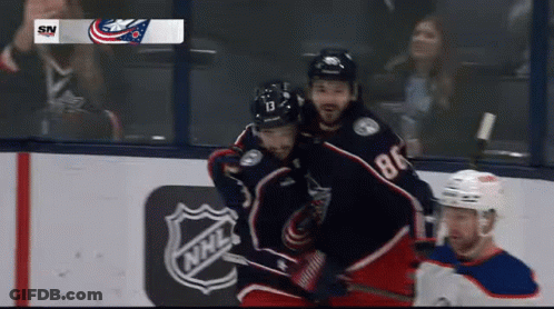 Number 90 Above Hockey Player Face GIF