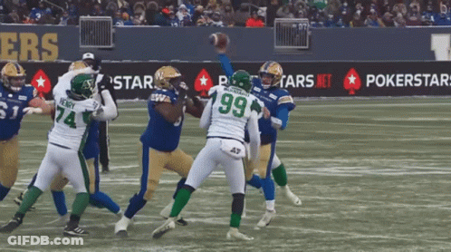 Number 99 On Football Player Back GIF
