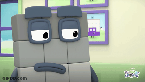 Number Blocks Cartoon Character GIF
