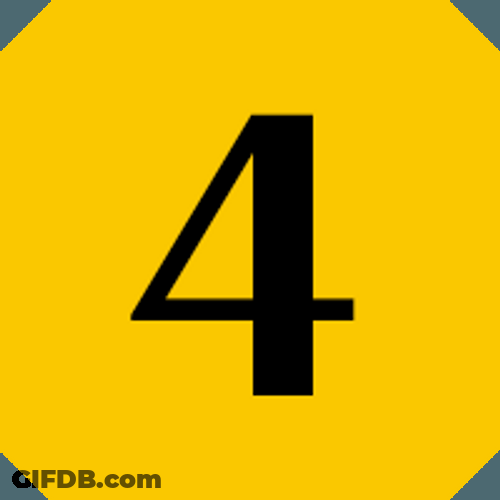 Number Four Animation GIF