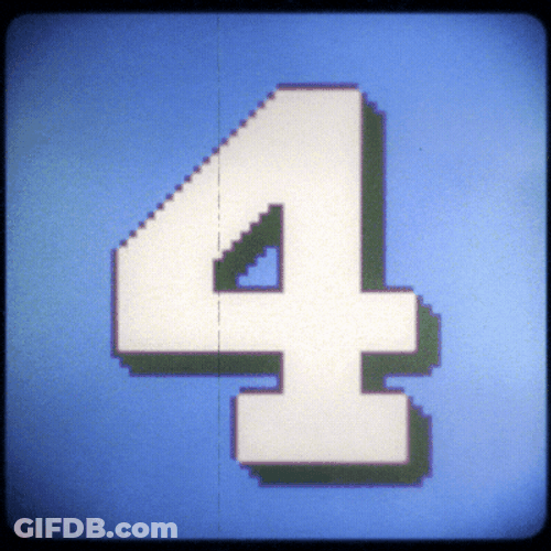 Number Four Assembling And Disassembling Animation GIF