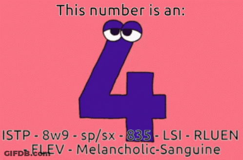Number Four Cartoon GIF
