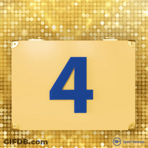 Number Four In Golden Background GIF
