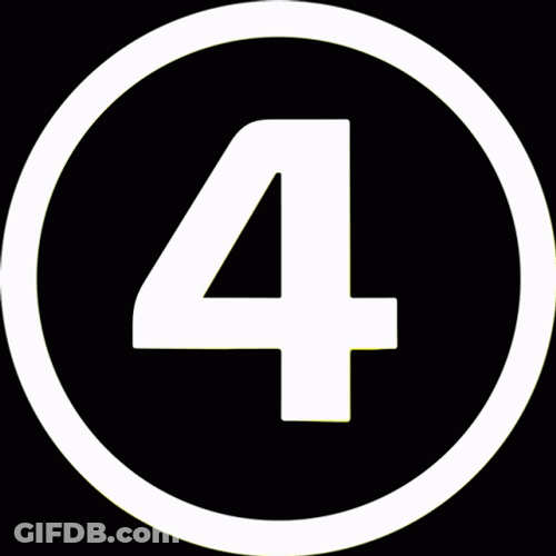 Number Four Spinning Animation GIF