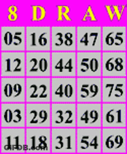 Number Grid 05 16 38 47 65 09 22 40 59 75 GIF
